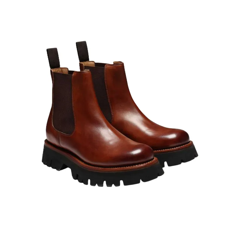 GRENSON Harlow Short Chelsea Boots Women's Brown-3