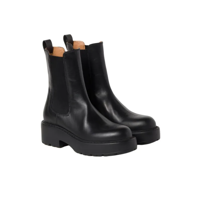 MIU MIU Short Chelsea Boots 5.5cm Women's Black-2