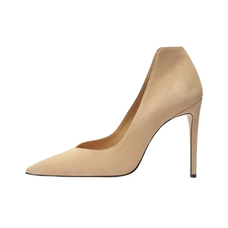 Schutz Arlette Slim Heel High Heels 10.5cm Women's Beige-0