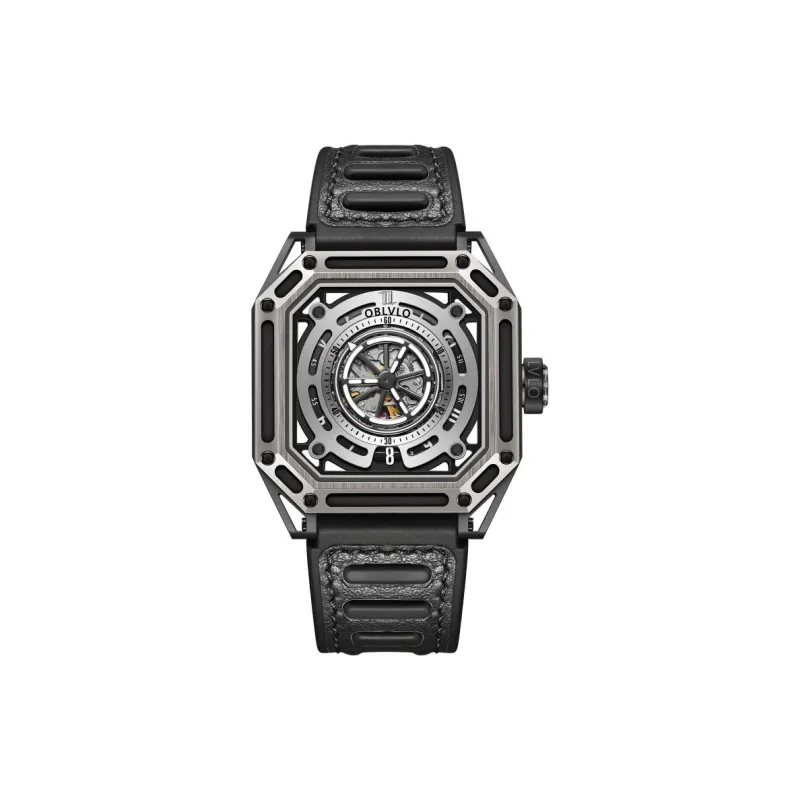 OBLVLO Automatic Mechanical Movement Watch Men's Watches Cut Out Dial-11