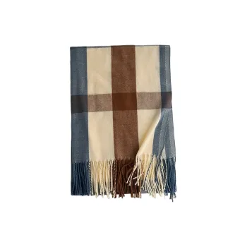 PISHUSHU Faux Cashmere Knit Scarves Unisex