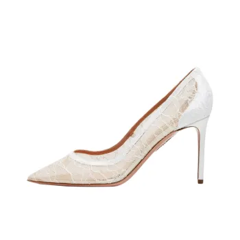 AQUAZZURA Purist Pump Slim Heel High Heels 8.5cm Women's White