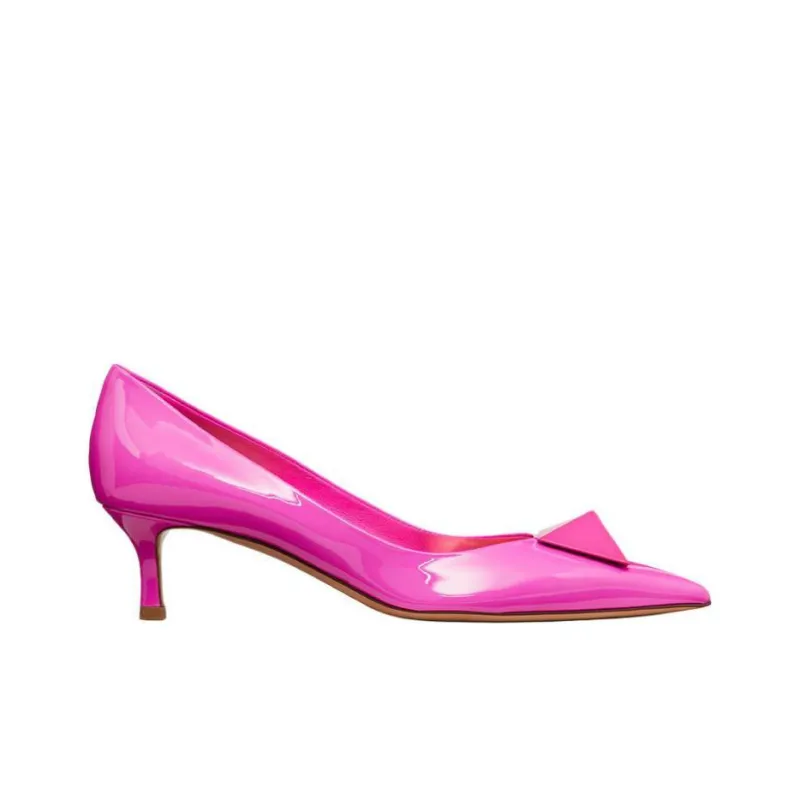 Valentino One Stud Slim Heel High Heels 5cm Women's Pink-1