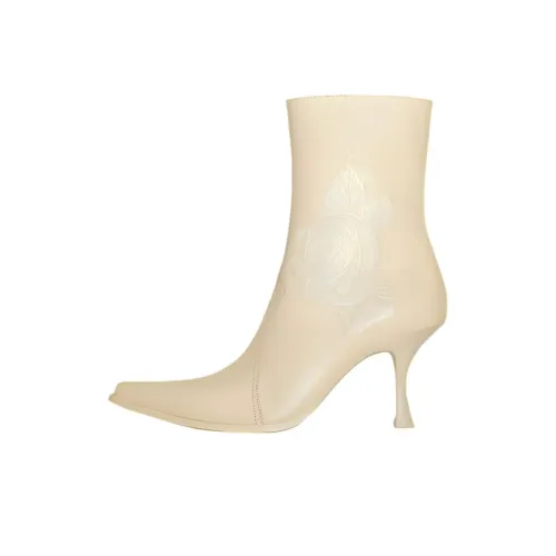 Acne Studios Ankle Boots 8cm Women's Cream Beige