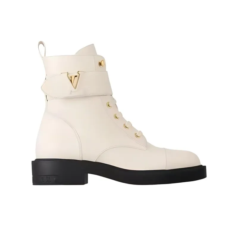 LOUIS VUITTON Citizen Ankle Boots Women's White-1