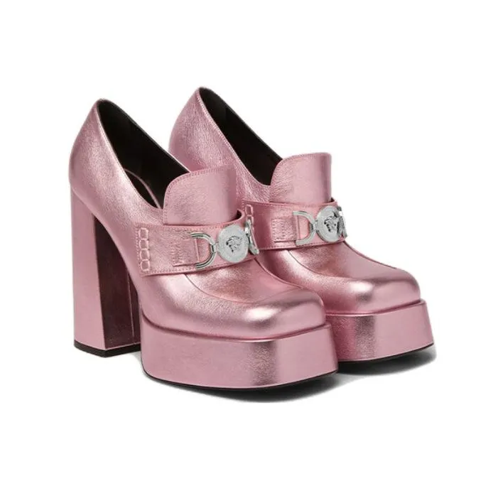 Versace Aevitas 125mm Metallic-effect Platform Pumps-2
