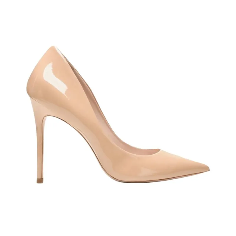 Schutz Slim Heel High Heels 11cm Women's Nude-1