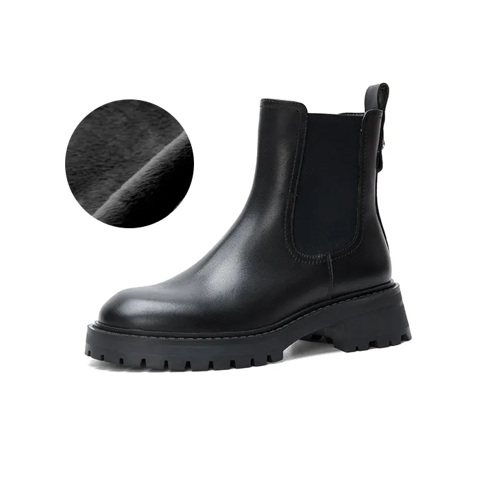 PT'SON Short Chelsea Boots Women's Black-6