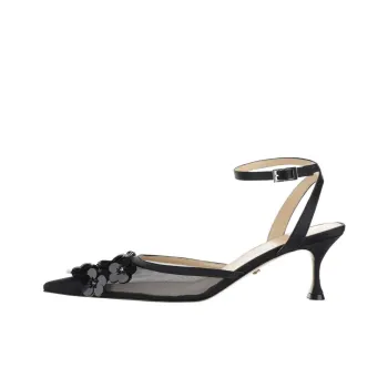 MACH & MACH Sequin Flower 65mm Sandal
