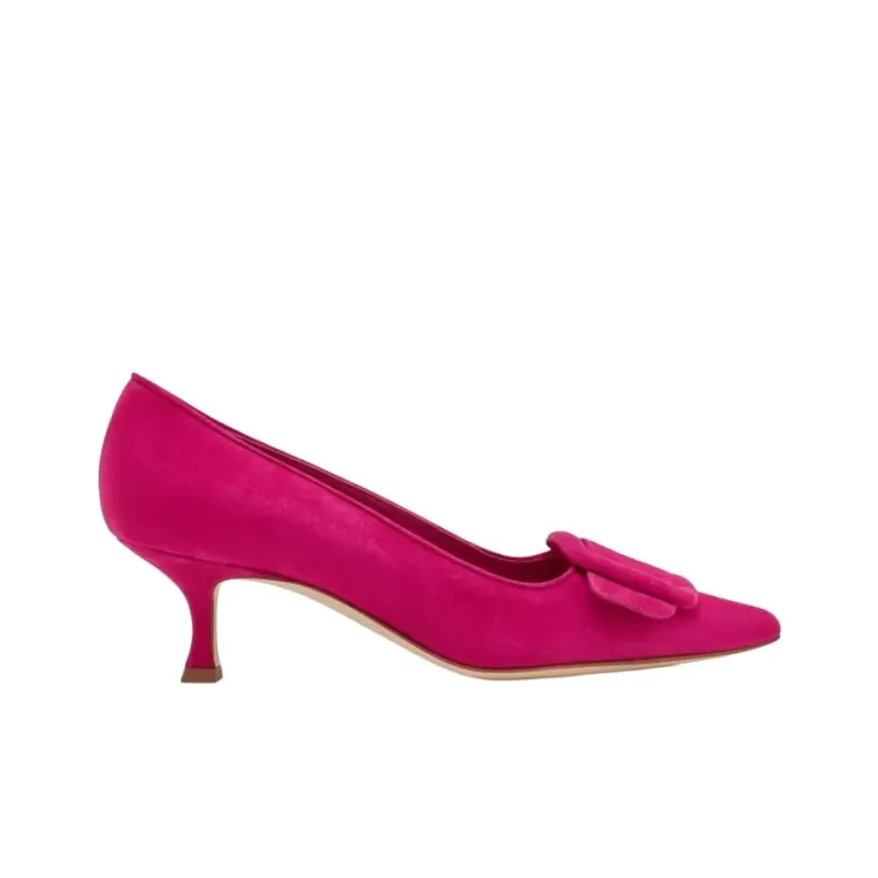 MANOLO BLAHNIK Maysalepump Slim Heel High Heels 5cm Women's Dark Pink-1