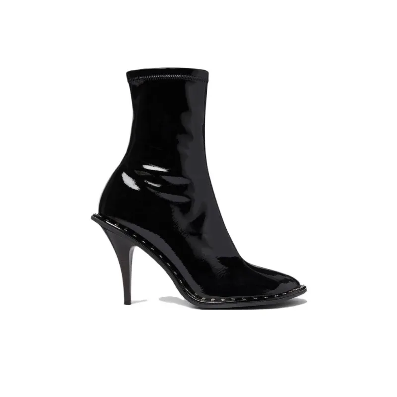 Stella McCartney Ryder Lacquered Ankle Boots-1
