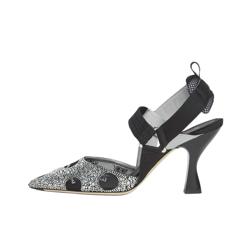 FENDI Colibri Spool Heel High Heels Women's Black-0