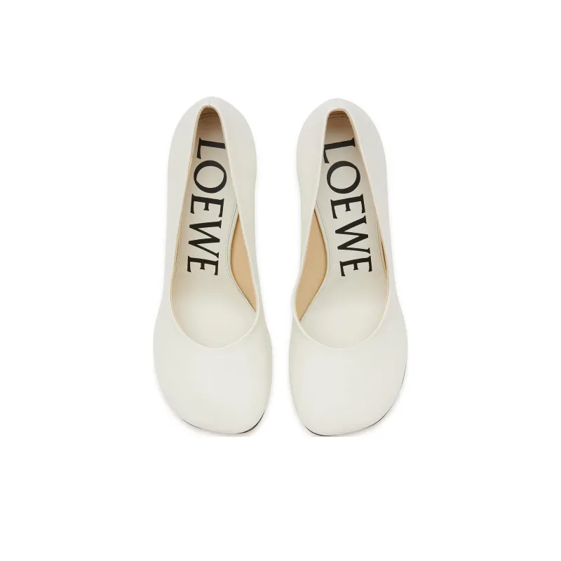 LOEWE Toy Slim Heel High Heels 9cm Women's White-3
