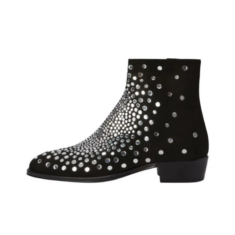 Giuseppe Zanotti Fabyen Crystal embellished Suede Boots-0