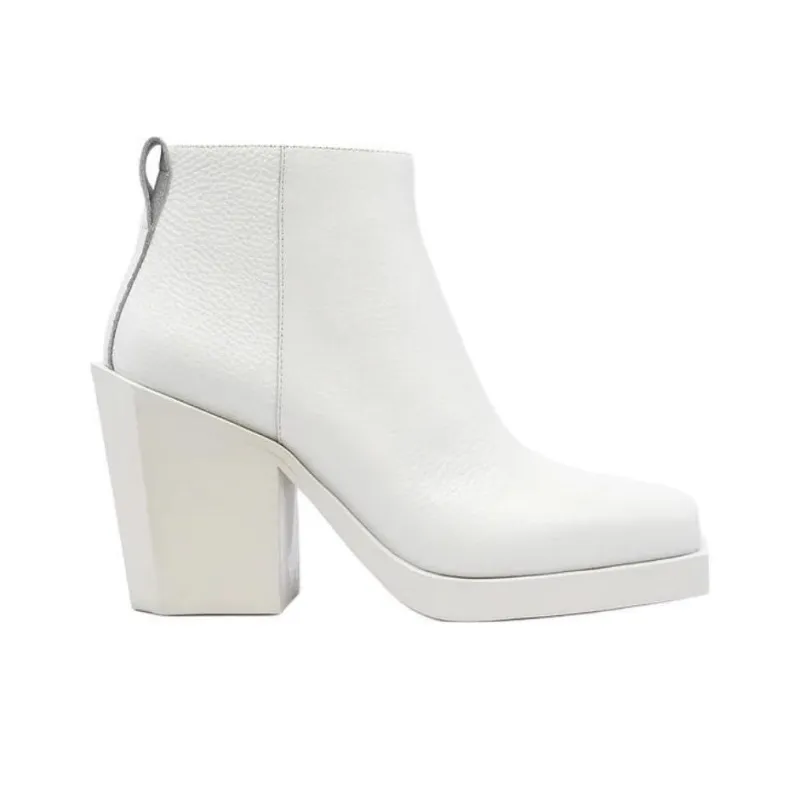 Shaun Ross x UNITED NUDE Ankle Boots Women's White-1