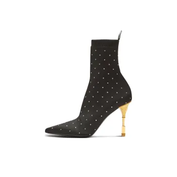 BALMAIN Moneta Embellished Heeled Ankle Boots Women's