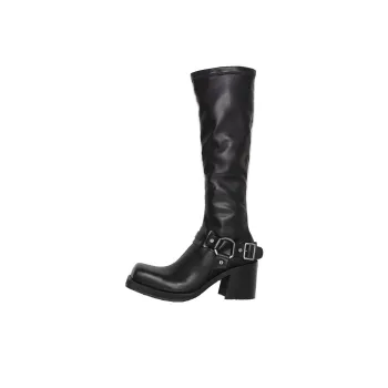 Acne Studios 80mm Square toe Leather Boots