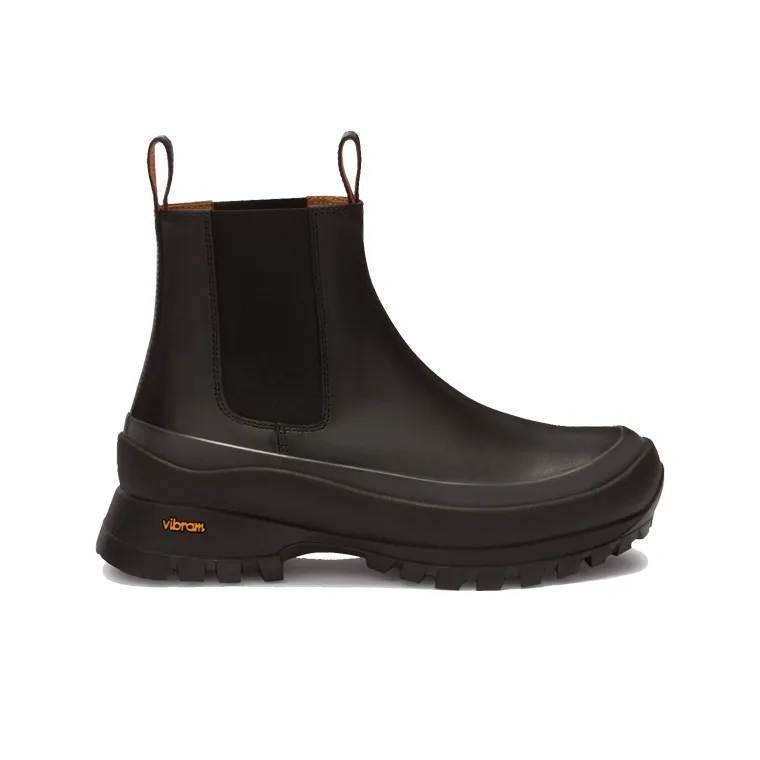 JIL SANDER Short Chelsea Boots Men's Pure Black-1