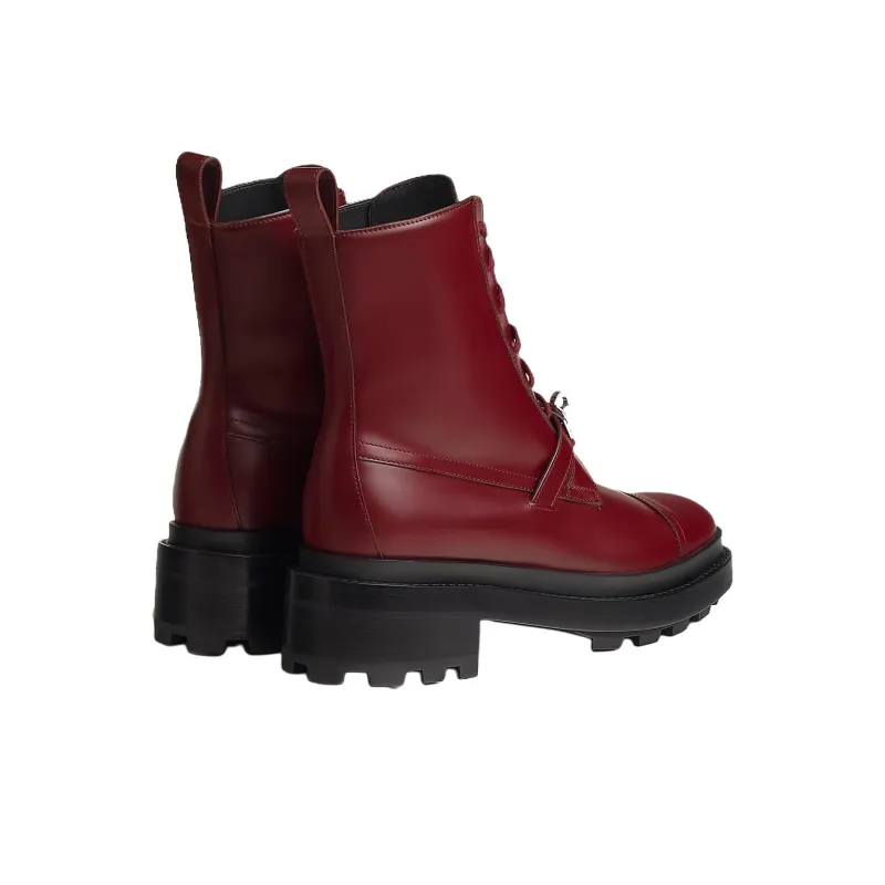 HERMES Funk Ankle Boots 5cm Women's Red-2