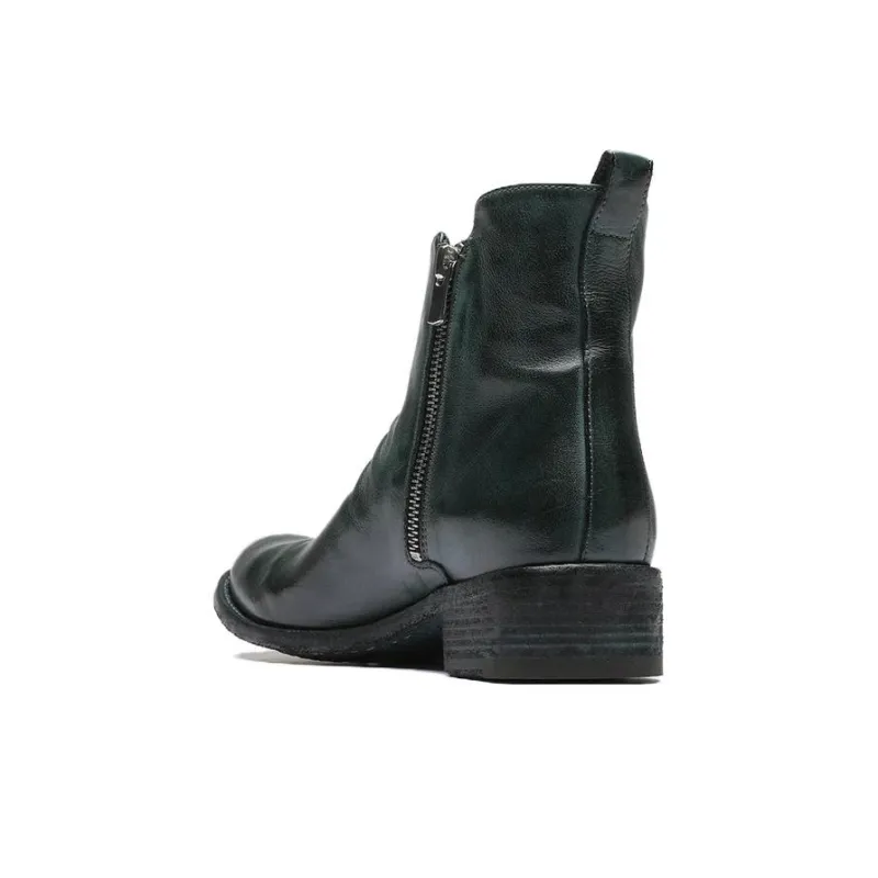 Officine Creative Lison Ruched-detail Leather Ankle Boots-3