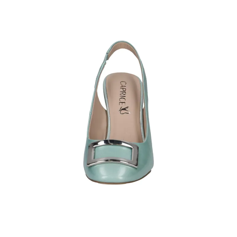 CAPRICE Twiggy Chunky Heel High Heels 8.5cm Women's Green-4