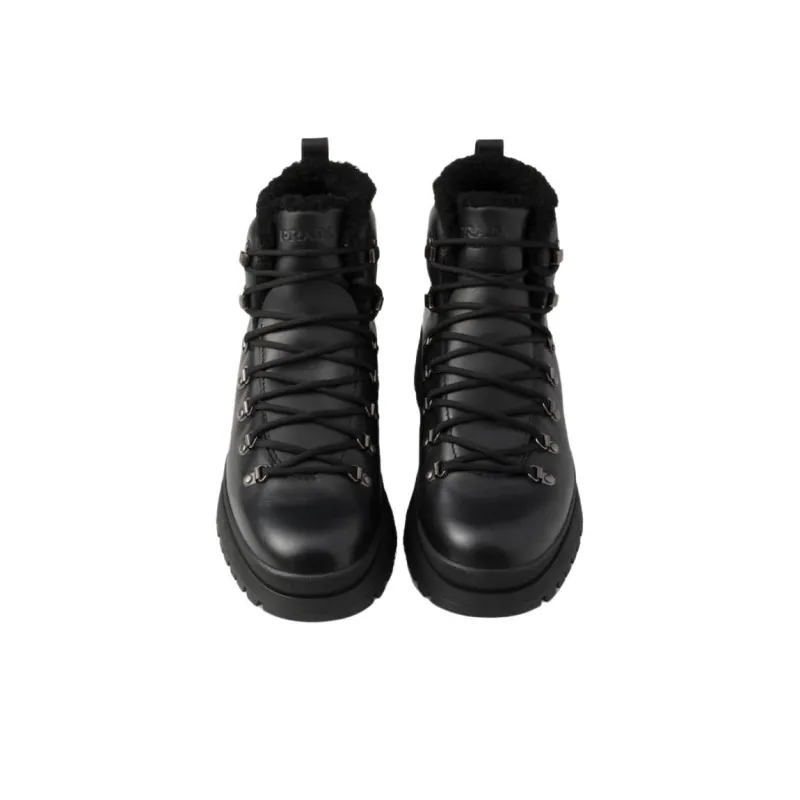 PRADA Brixxen Ankle Length Outdoor Boots 4cm Men's Black-3