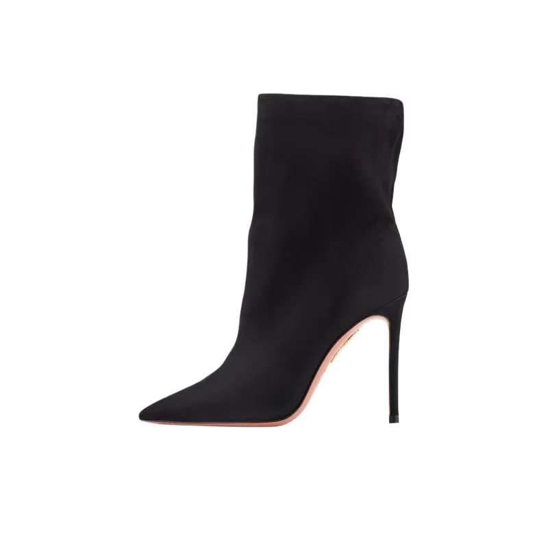 AQUAZZURA Matignon Ankle Boots 10.5cm Women's Black-0