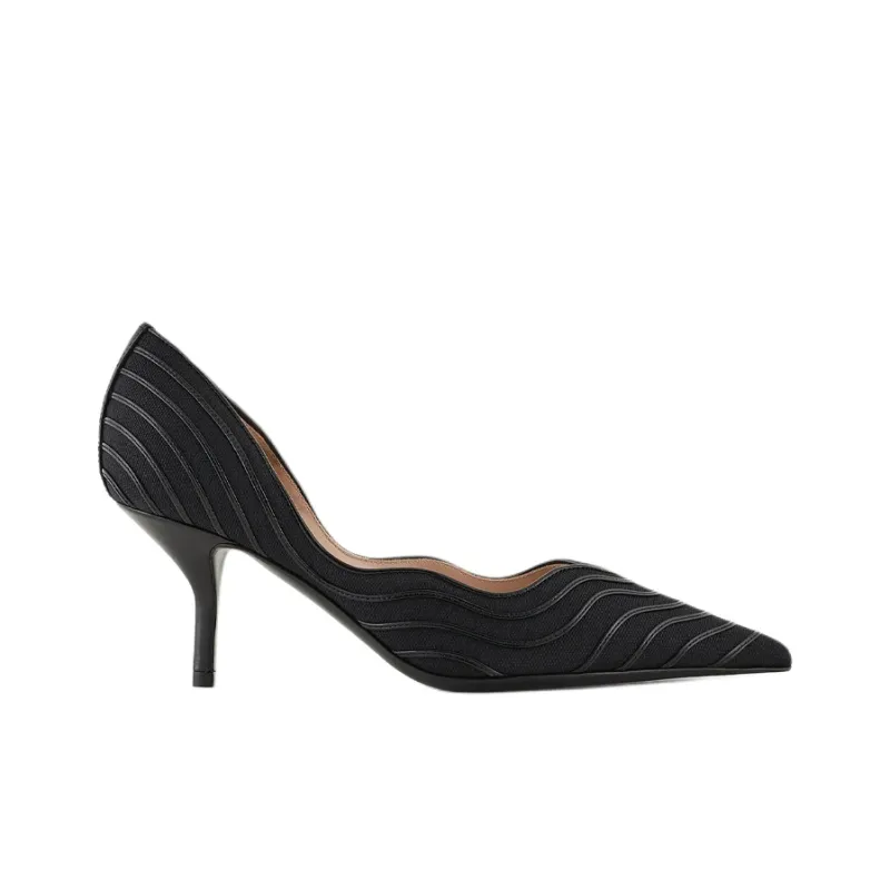 AMANI Slim Heel High Heels 6.5cm Women's Black-1
