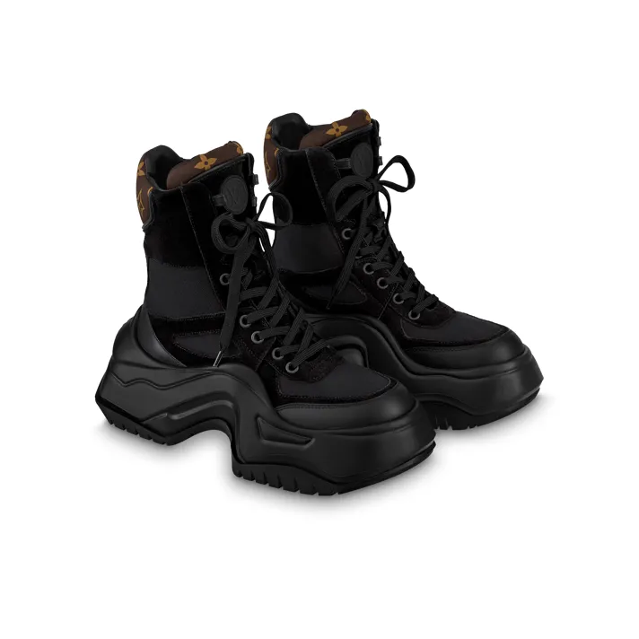 LOUIS VUITTON Archlight 2.0 Platform Ankle Sneakers 'Black With Brown Monogram' Women's-2