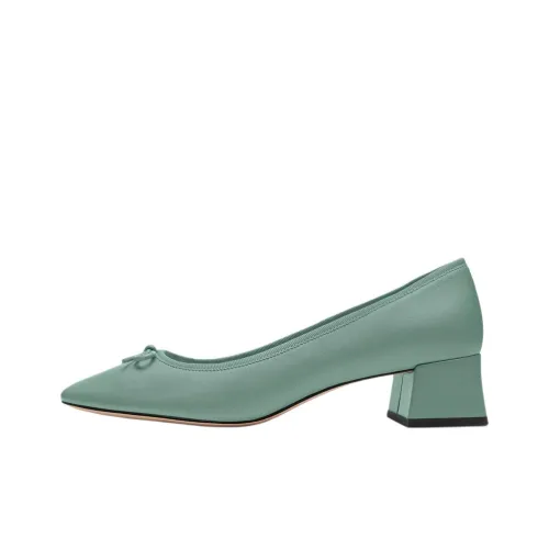 COACH Ava Chunky Heel High Heels 3.8cm Women's Sea Blue