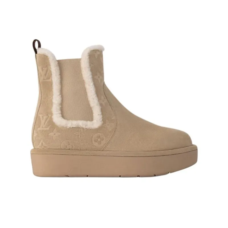 LOUIS VUITTON Aspen Line Chelsea Boots Women's Light Umber-1