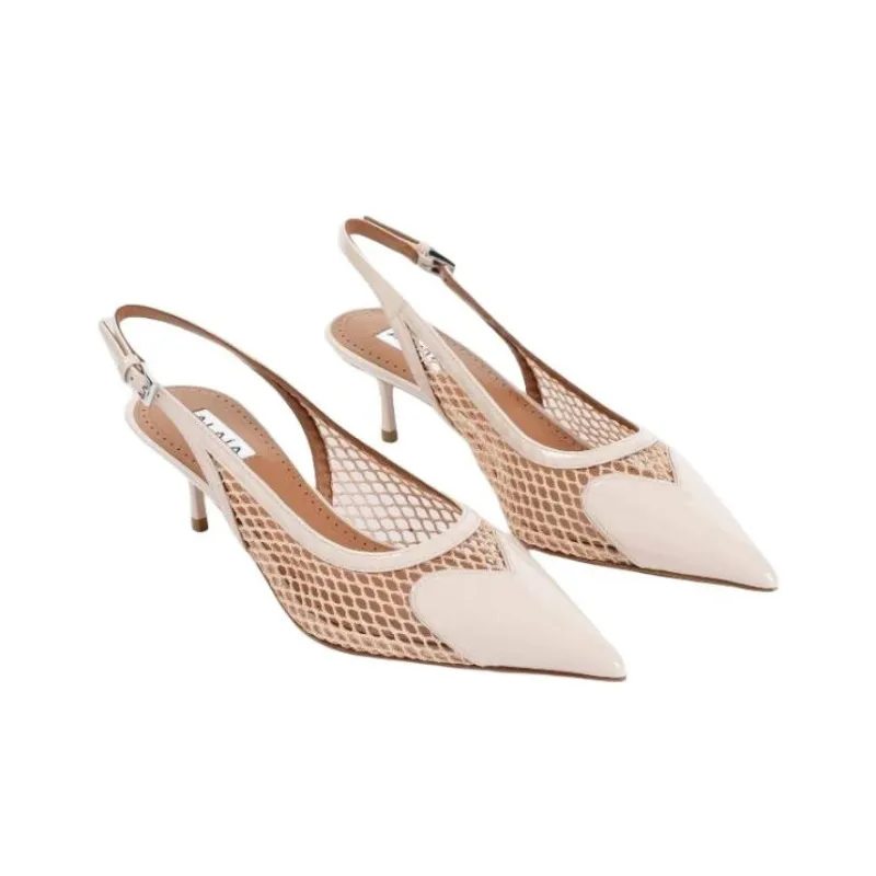 Alaïa Heart 55mm Slingback Pumps-2