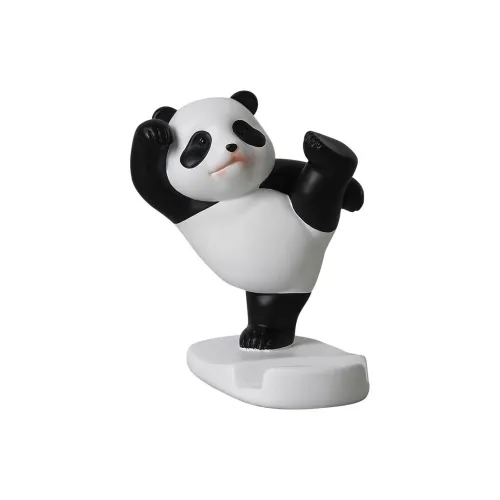 CHRROTA Fun Plastic Cartoon Panda Desktop Phone Stand Creative Decoration Merch Small Ornament Floor