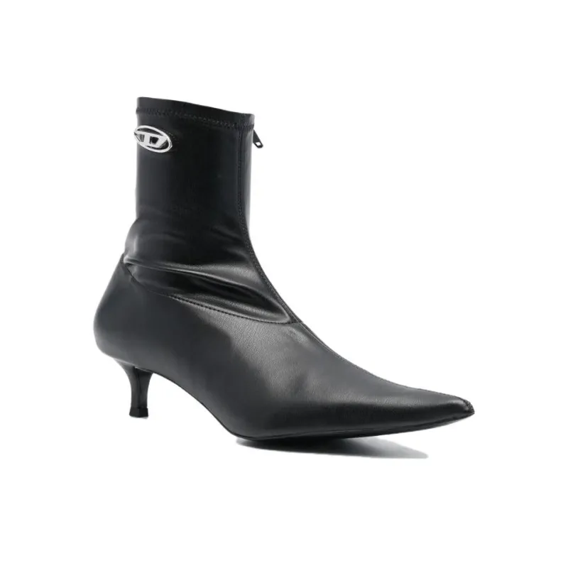 DIESEL D-Kittie 50mm Leather Ankle Boots-2