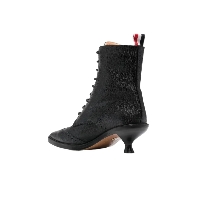 THOM BROWNE Lace-up Wingtip Ankle 50mm Booties-2