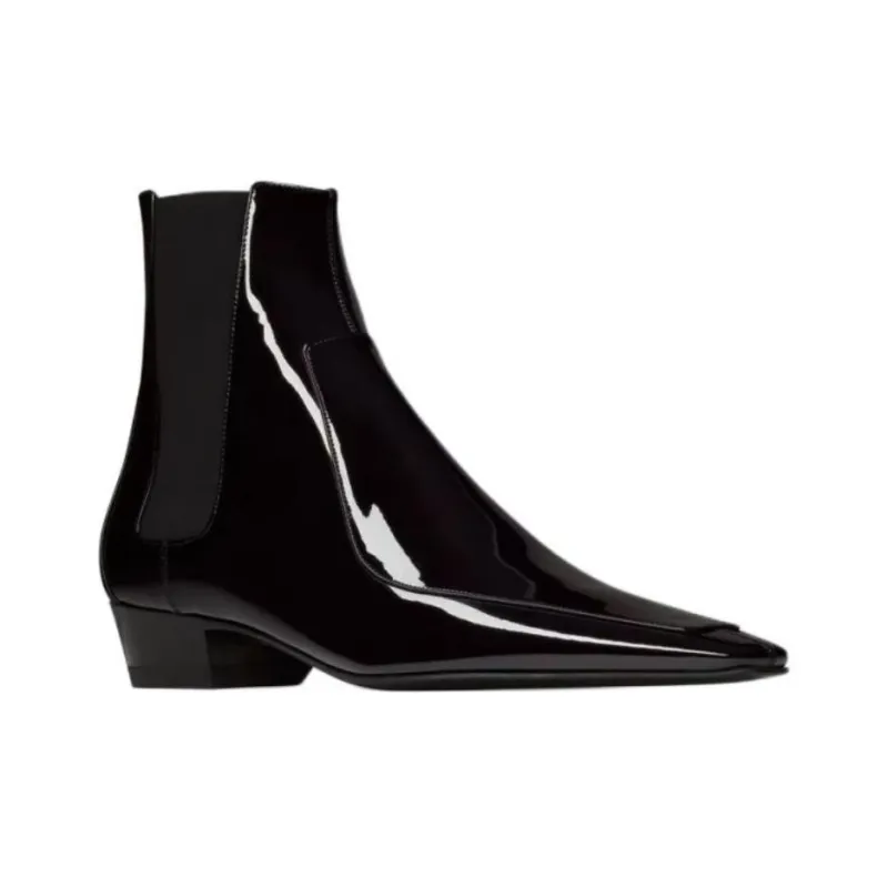 SAINT LAURENT Paolo Short Chelsea Boots Men's Black-2