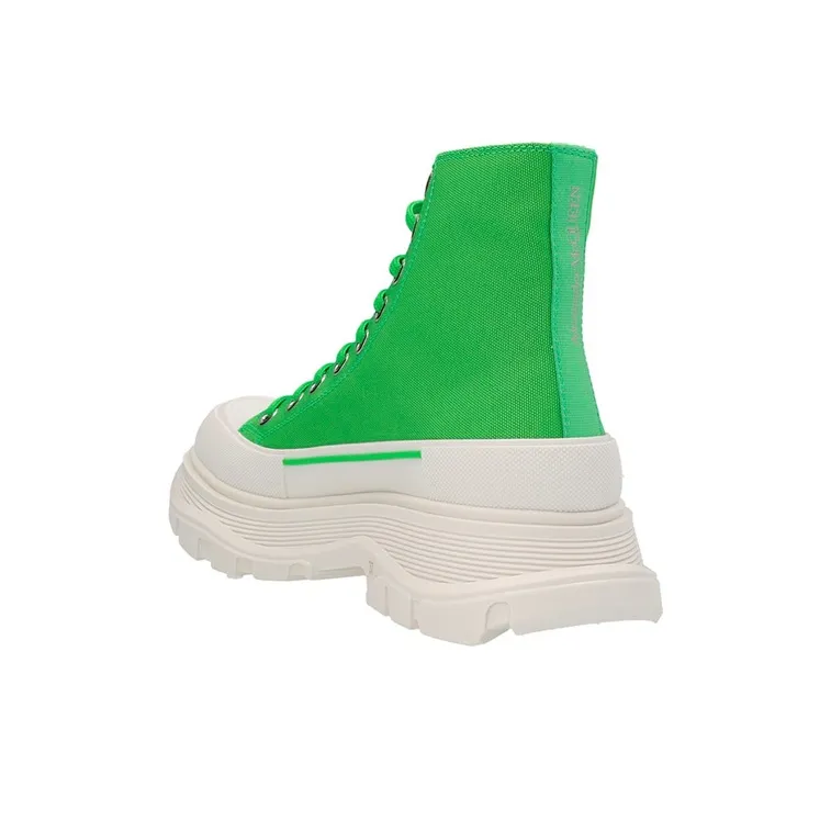 Alexander McQueen Tread Slick Boot Bright Green White Women's-2