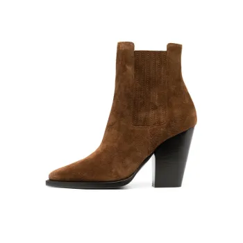 SAINT LAURENT Theo Chunky heel Ankle Boots