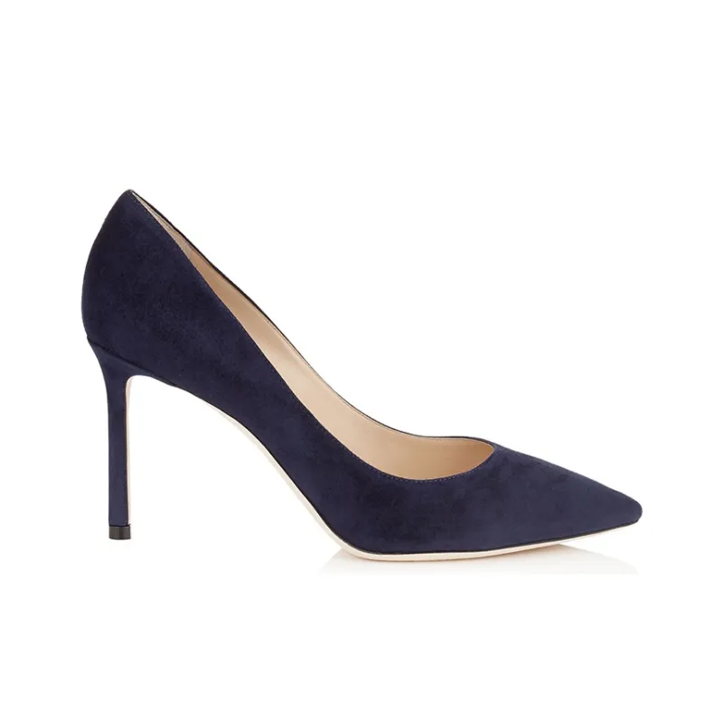 Jimmy Choo ROMY Slim Heel High Heels 8.5cm Women's Blue-1