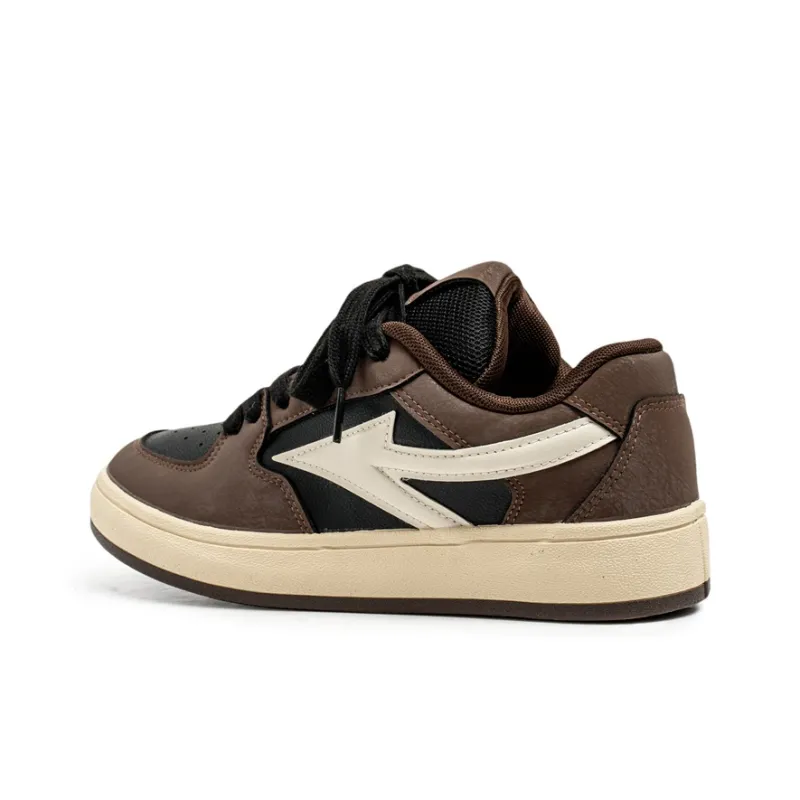 Mengsai Wear resistant And Lightweight Low Top Skateboard Shoes Men's Black Brown-2