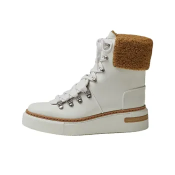 HERMES Flocon Short Martin Boot Women's White