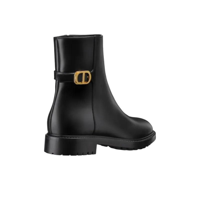 DIOR 30 Montaigne Ankle Boots Women's Black-2