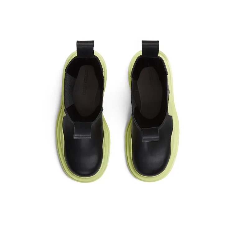 Bottega Veneta BV Tire Chelsea Boots Women's Black Green-2