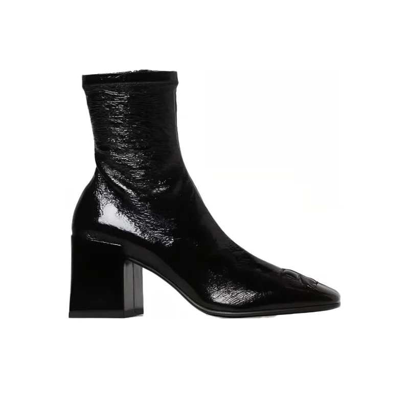 COURREGES Appliqué-logo Sock-style Ankle Boots Women's-1