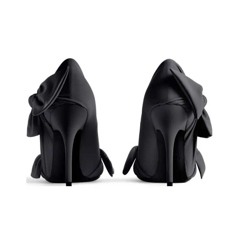 Balenciaga Knife Slim Heel High Heels 11cm Women's Black-4