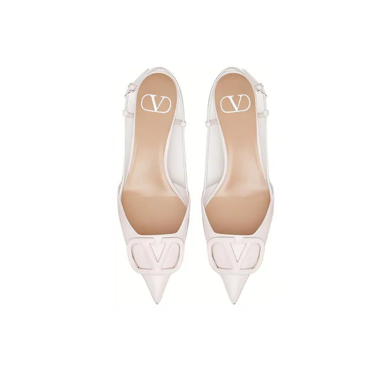 Valentino VLogo Signature Slim Heel High Heels 4cm Women's Pink-1