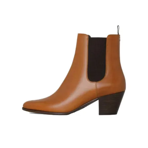 CELINE Saint Germain Short Chelsea Boots 5.5cm Women's Brown
