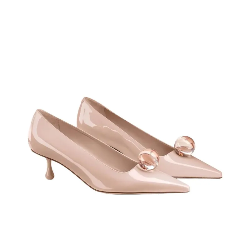 Jimmy Choo Orb Irregular Heel High Heels 5cm Women's Pink-2