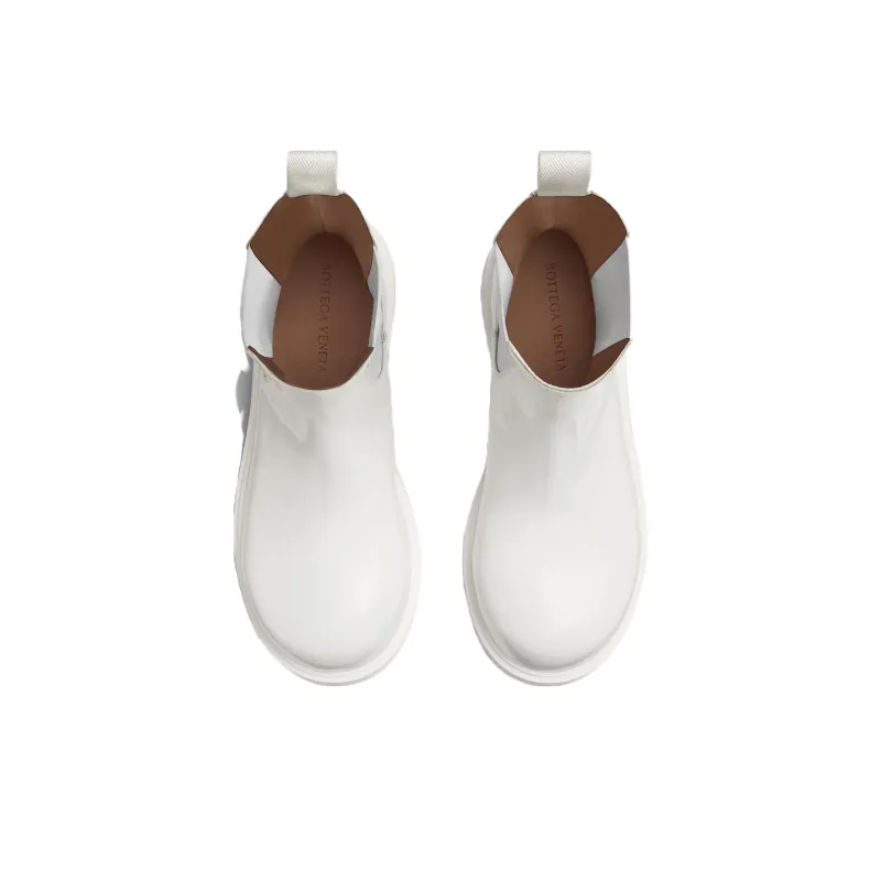 Bottega Veneta Fireman Chelsea Short Chelsea Boots Men's White-2