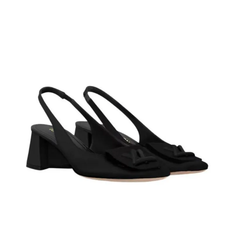 LOUIS VUITTON Shake Chunky Heel High Heels 5.5cm Women's Black-2